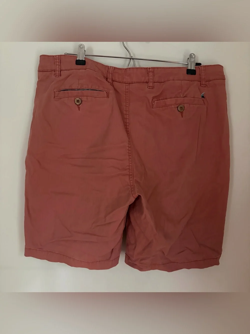 Tailor Vintage Men's Flat-Front Shorts in Dusty Rose salmon pink